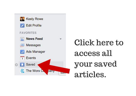 Screenshot Saved Links