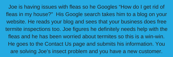 Text Example of a Google Inquiry