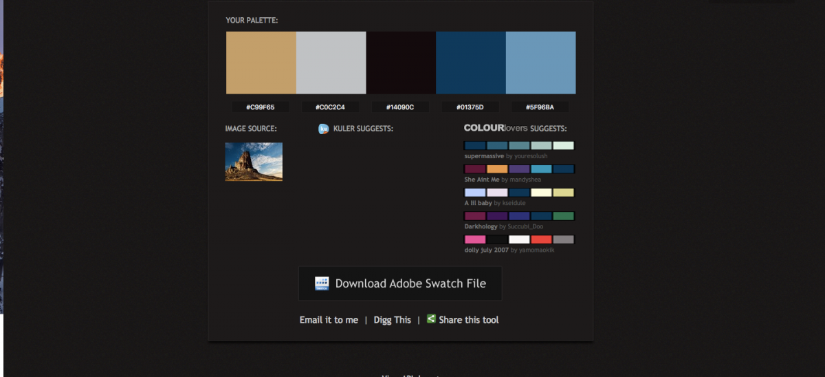 Pictaculous designer tool screenshot