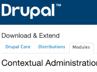 drupal module contextual administration