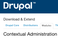 drupal module contextual administration