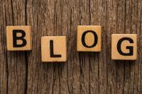 the word blog spelled out in toy blocks
