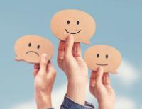 happy and sad customer faces