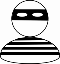 masked robber pretending to be a vendor